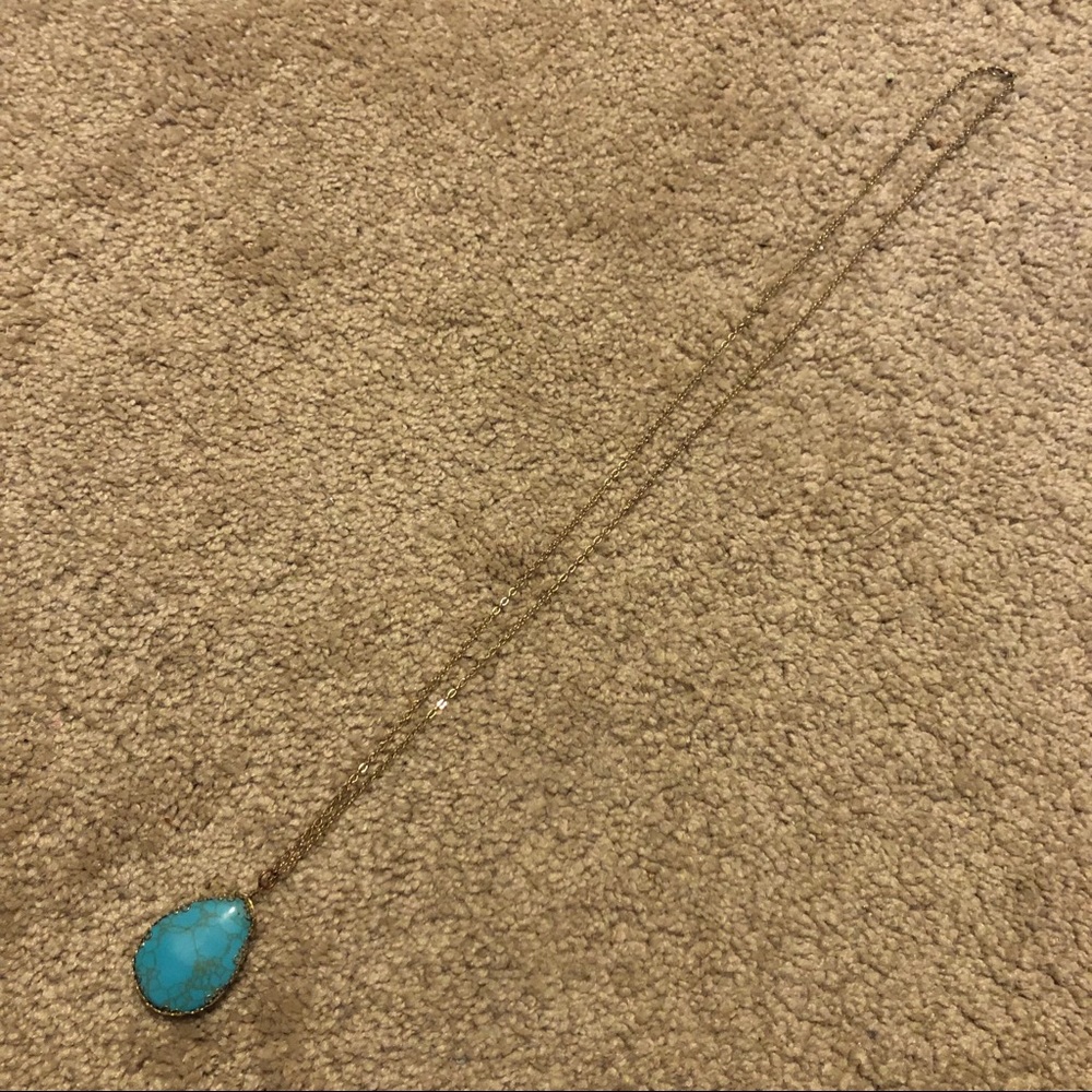 Turquoise long necklace - Picture 2 of 2